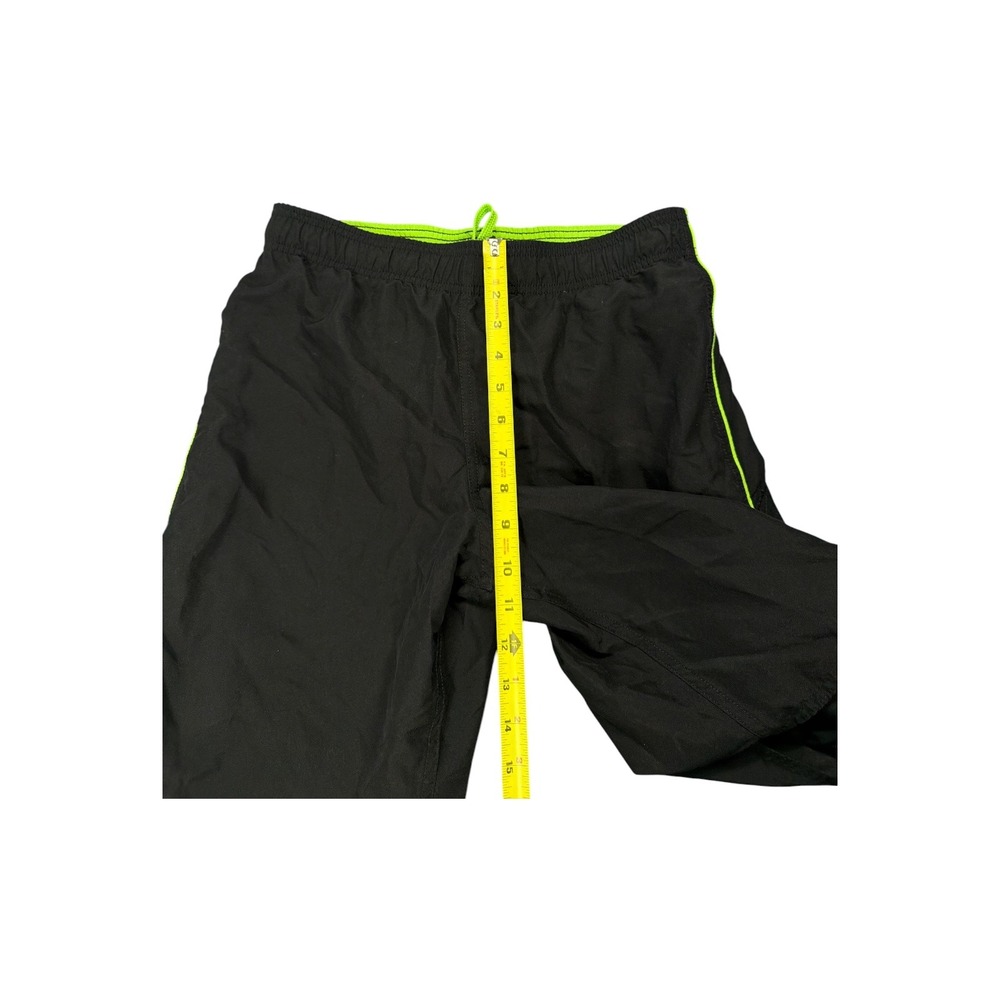 Speedo Mens Swim Trunks Black Lime Green Cargo Pocket Mesh Lined XL - Picture 5 of 7